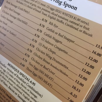 The Serving Spoon - The menu is easy to read and makes your mouth water. - Breakfast & Brunch Near Me - Inglewood, California The Serving Spoon - The menu is easy to read and makes your mouth water. - Breakfast & Brunch Near Me - Inglewood, California