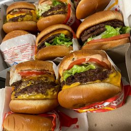 A variety of different burgers A variety of different burgers