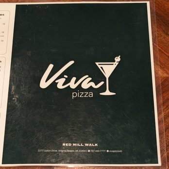 Viva Pizza - This is the Cover Page of their Main Menu.  Photo taken July 25, 2026. - Pizza Near Me - Virginia Beach, Virginia