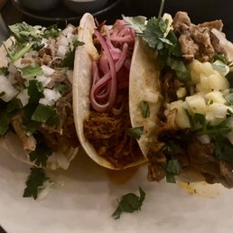 Tacos: Carnitas, Cochinita Pibil, Pastor
