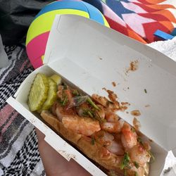 La La Shrimp Roll with Chips & a Pickle