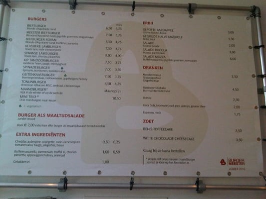 Menu photo 2 Burger Meester Amsterdam, NH Menu photo 2 Burger Meester Amsterdam, NH