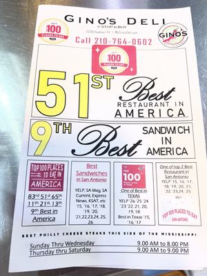 Menu photo 3 Gino's Deli Stop N Buy  San Antonio, TX