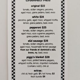 Nico's menu