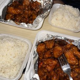Orange Chicken and rice Orange Chicken and rice