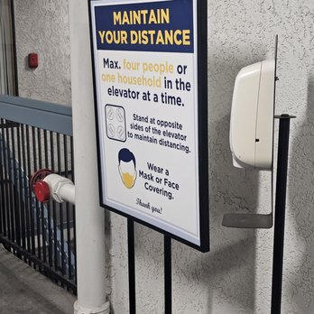 Castle Inn & Suites - Covid has come and gone. Why the sign still? And not by all elevators... - Hotels Near Me - Anaheim, California