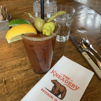 The Kneadery - a bloody drink on a table - Breakfast & Brunch Near Me - Ketchum, Idaho The Kneadery - a bloody drink on a table - Breakfast & Brunch Near Me - Ketchum, Idaho