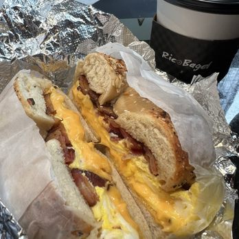 Rico Bagel - Bacon egg and cheese on everything - Bagels Near Me - New York, New York Rico Bagel - Bacon egg and cheese on everything - Bagels Near Me - New York, New York