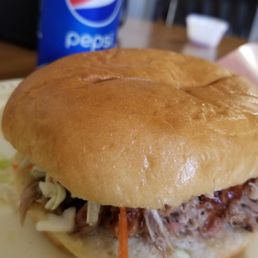 Pulled pork barbeque sandwich special