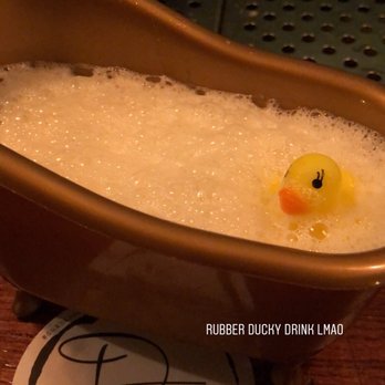 Dux - I asked Emanuel to make me a different drink in the rubber ducky tub - Cocktail Bars Near Me - Barcelona, B Dux - I asked Emanuel to make me a different drink in the rubber ducky tub - Cocktail Bars Near Me - Barcelona, B