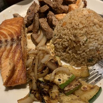 Benihana - Boca Raton - HIBACHI STEAK* RICE (Serves 1) with SALMON A LA CARTE - Sushi Bars Near Me - Boca Raton, Florida