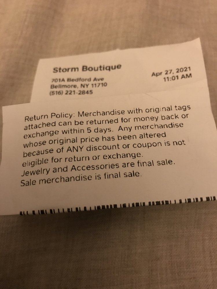 STORM BOUTIQUE Updated October 2024 701A 1ST Place, Bellmore, New