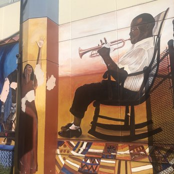 Dance Diaspora mural - Louis Armstrong - Public Art Near Me - Oakland, California Dance Diaspora mural - Louis Armstrong - Public Art Near Me - Oakland, California