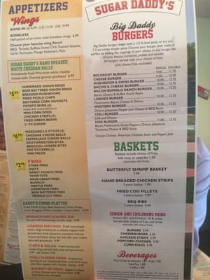 Menu photo 2 Sugar Daddy's Restaurant North Sioux City, SD