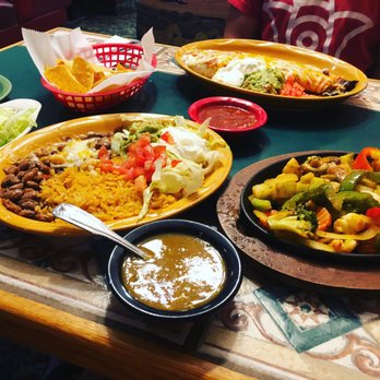 Rancho Chico Restaurant - Veggie fajita with lettuce instead of tortillas. Salsa verde. Free chips and salsa. Burrito asado with steak. $30 for all this - Mexican Near Me - Plainville, Massachusetts