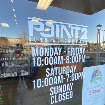 Point 2 Running Company - Hours. - Sporting Goods Near Me - Chesapeake, Virginia Point 2 Running Company - Hours. - Sporting Goods Near Me - Chesapeake, Virginia