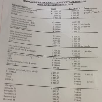 A Different Touch - Price list as of November 2014 - Fabric Stores Near Me - Chesapeake, Virginia