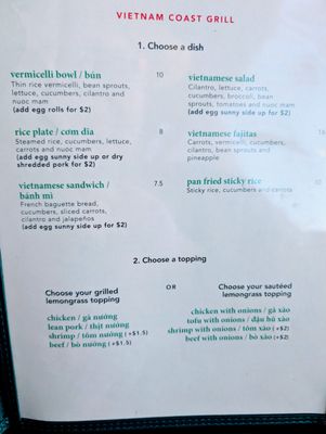 Menu photo 7 Vietnam Coast Houston, TX