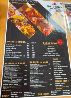 Menu photo 8 Uncle Tony's Backyard Bbq Orlando, FL
