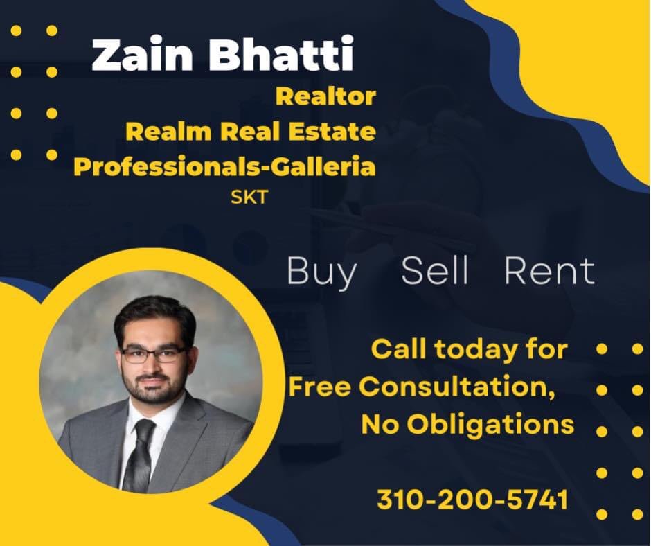 ZAIN BHATTI REALM REAL ESTATE Contact Agent 5522 Parkstone Ct