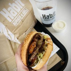 Habit Burger & Grill - BBQ Bacon Char Burger... the grilled onions were a nice touch!