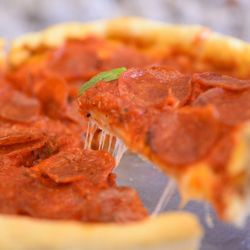 Chicago's Stuffed Pizza - Our signature pepperoni stuffed pizza. A classic and our best seller.