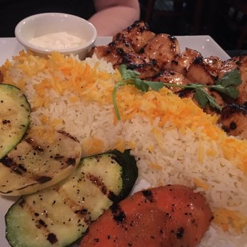 Mezza Grille - Shish Tawook Platter - Mediterranean Near Me - Houston, Texas Mezza Grille - Shish Tawook Platter - Mediterranean Near Me - Houston, Texas