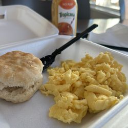 Barnes-Jewish West County Hospital - Scrambled eggs, biscuit and oj