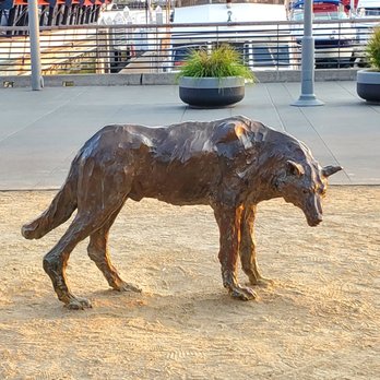 Jack London Square Wolf - Wolf sculpture - Public Art Near Me - Oakland, California Jack London Square Wolf - Wolf sculpture - Public Art Near Me - Oakland, California