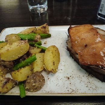 J Gilbert's - Salmon with potatoes &asparagus hash!! Good eating! - Bars Near Me - Omaha, Nebraska J Gilbert's - Salmon with potatoes &asparagus hash!! Good eating! - Bars Near Me - Omaha, Nebraska