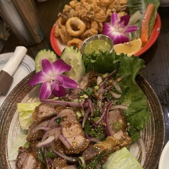 Lan Larb Chiang Mai - Crispy Pork Belly with Basil sauce*** - Thai Near Me - New York, New York