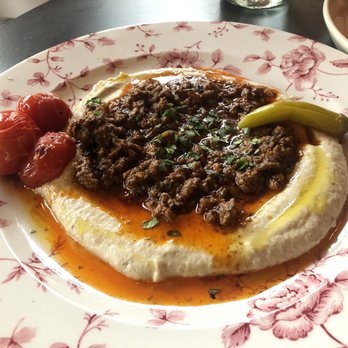 The Peacock - Lamb & eggplant humus - Mediterranean Near Me - Austin, Texas The Peacock - Lamb & eggplant humus - Mediterranean Near Me - Austin, Texas