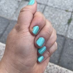 Messy cuticles and chipping nail polish after TWO days