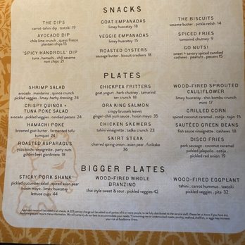 Valley Goat - Menu 4/11/25 - New American Near Me - Sunnyvale, California