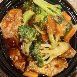 China Taste - Broccoli with Garlic Sauce small, add fried tofu $2 more.