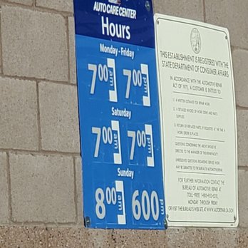 Walmart Supercenter - I was told auto center closes at 7 PM.  They also have signs saying the same. - Department Stores Near Me - La Quinta, California