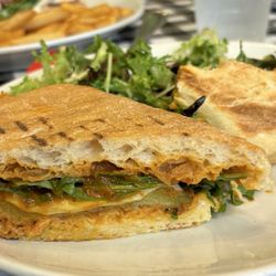 La Bodeguita Panino - Eggplant parm panini, side salad