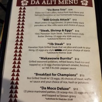 808 Grindz Cafe - Menu. - Cafes Near Me - Lahaina, Hawaii