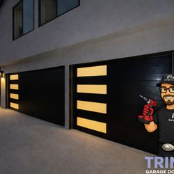 Trinity Garage Door Service - Modern black garage door