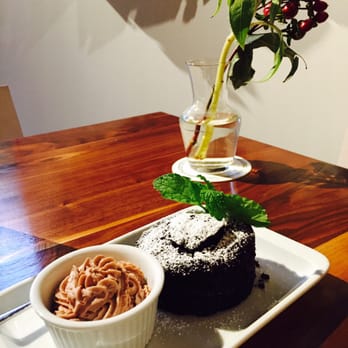 Bistro Menil - Chocolate mousse cake with pretty decor! - Bars Near Me - Houston, Texas Bistro Menil - Chocolate mousse cake with pretty decor! - Bars Near Me - Houston, Texas