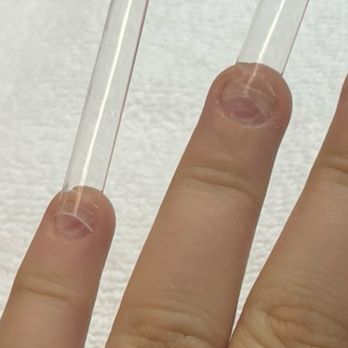 Nail Luna Boutique - Ring of fire (red half circles on natural nail) - Nail Technicians Near Me - Brea, California Nail Luna Boutique - Ring of fire (red half circles on natural nail) - Nail Technicians Near Me - Brea, California