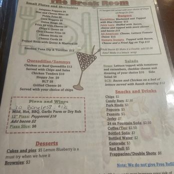 The Break Room - Menu - Bars Near Me - Panama City, Florida The Break Room - Menu - Bars Near Me - Panama City, Florida