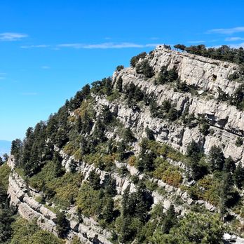 Sandia Peak Tramway - The first lookout and you can see the 1930's structure at the top which we hiked up to - Ski Resorts Near Me - Albuquerque, New Mexico Sandia Peak Tramway - The first lookout and you can see the 1930's structure at the top which we hiked up to - Ski Resorts Near Me - Albuquerque, New Mexico