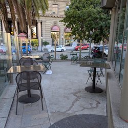 B Patisserie - Outdoor seating around the corner from the shop.
