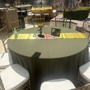 Claudia's Party Supplies - Nice linen table covers and chairs :) - Party & Event Planning Near Me - Reseda, California