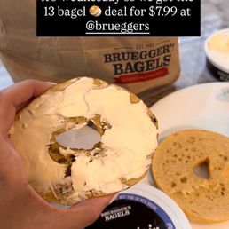 Jalapeño bagel with cream cheese Jalapeño bagel with cream cheese