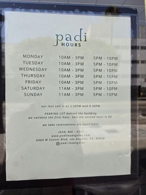 Menu photo 4 Padi Los Angeles, CA
