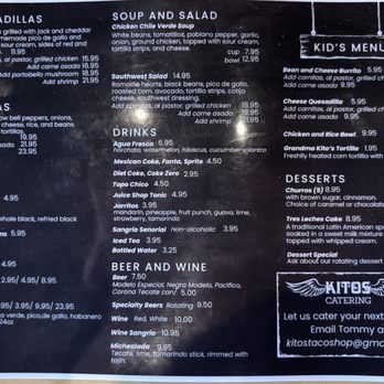 Kitos Taco Shop - Menu page one - Tacos Near Me - Corte Madera, California Kitos Taco Shop - Menu page one - Tacos Near Me - Corte Madera, California