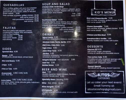 Menu photo 2 Kitos Taco Shop Corte Madera, CA Menu photo 2 Kitos Taco Shop Corte Madera, CA