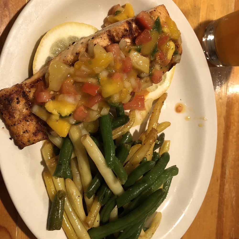 Rustler's Restaurant - Salmon with fresh vegetables medley - American Near Me - Tropic, Utah Rustler's Restaurant - Salmon with fresh vegetables medley - American Near Me - Tropic, Utah